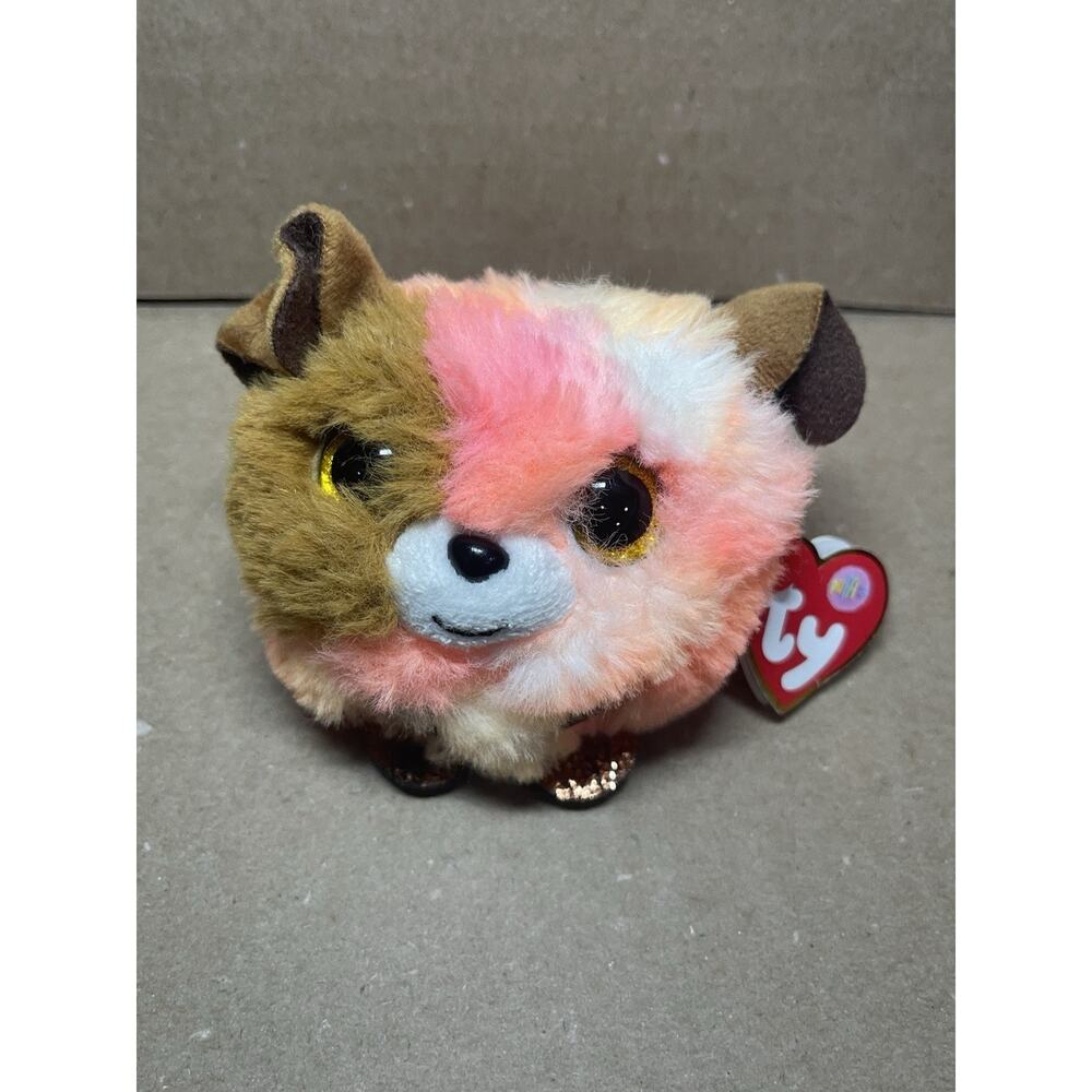 NEW 2021 TY Puffies MANDARIN the‎ Dog (4 Inch) Stuffed Puff Ball Plush Toy